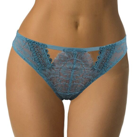 Victoria's Secret Sexy Blue Lace & Mesh Cheekini S - Picture 1 of 6
